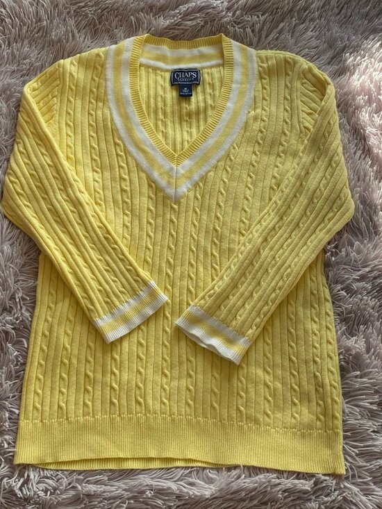 Chaps Sweaters - Chaps Women's Yellow Sweater